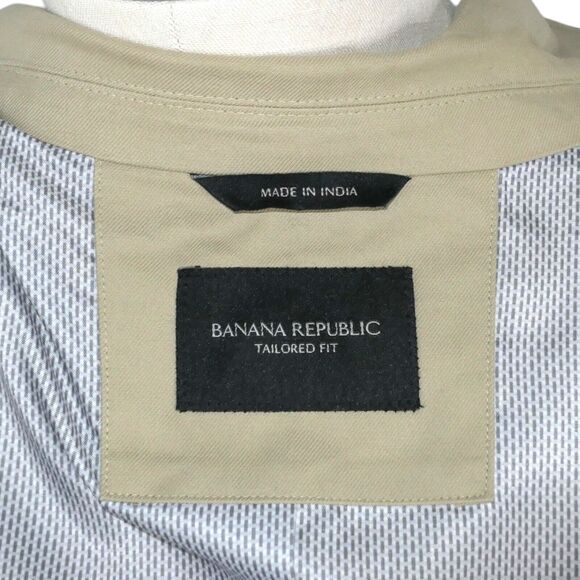 Banana Republic 44R Tailored Fit Tan Color Lined 2 Button Front Pockets Cotton - Picture 11 of 15